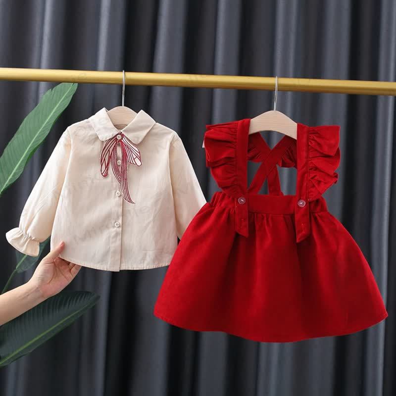 Baby Toddler Girl Bow Flying Sleeves Dress - image 4
