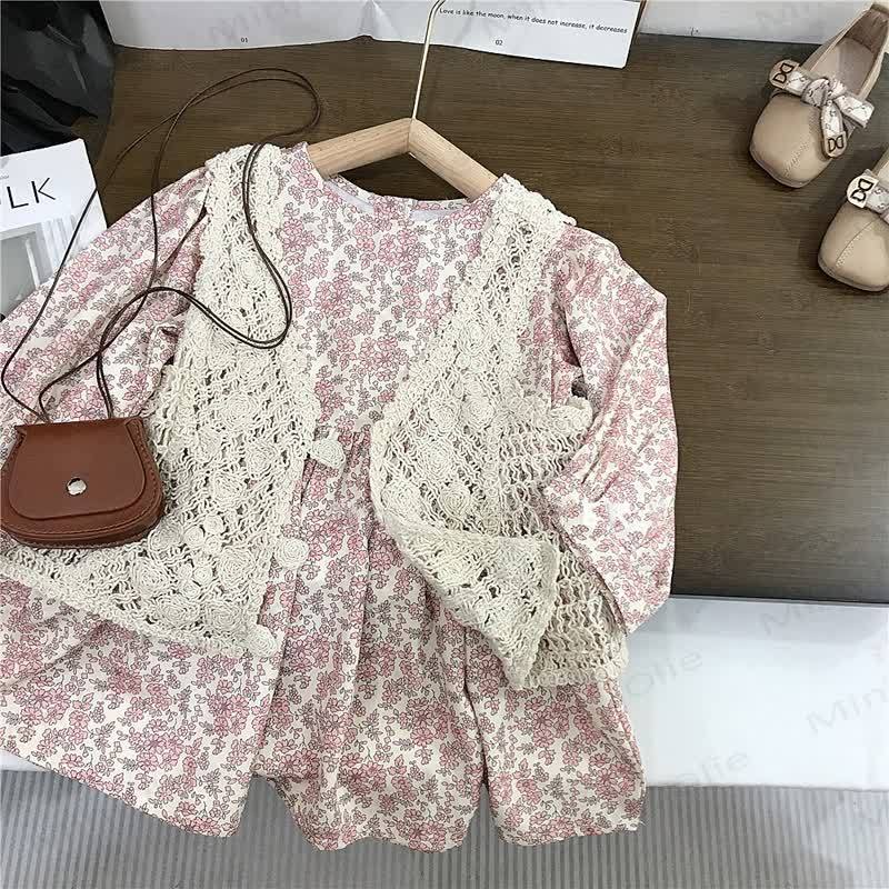 Toddler Kid Girl Flower Dress - Pink - 10Y - image 4