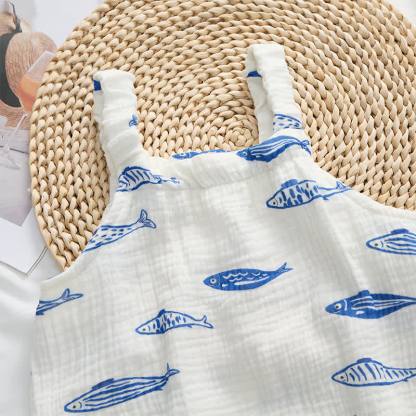 Baby Fish Beige Strap Romper with Hat - image 4