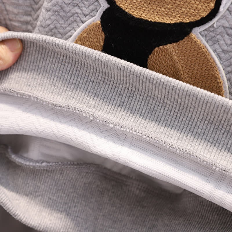 Baby Boy 2-Piece Simple Bear Sweatsuit Set - image 8