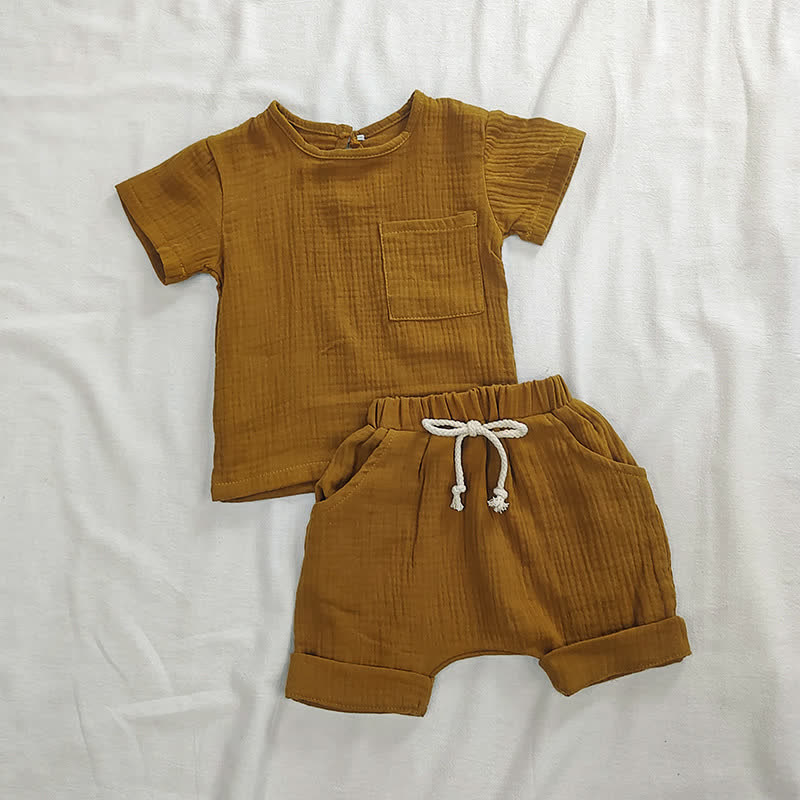 Baby Tee and Binding Shorts Set - Yellow - 2-3T - image 3