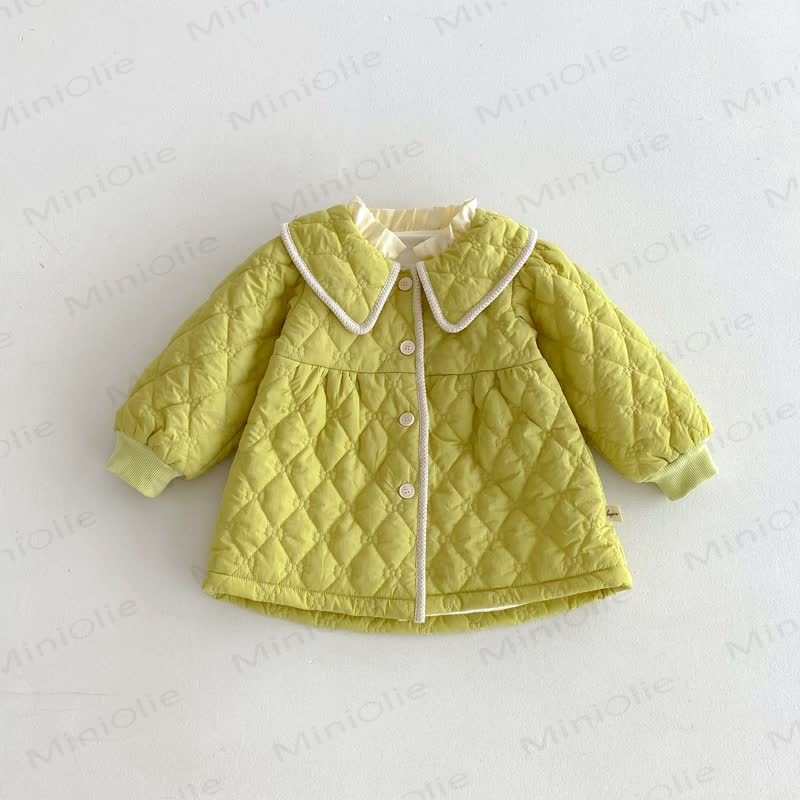  Baby Girl Solid Color Sweet Lapel Outerwear - image 10