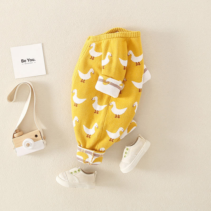  Baby Knitted Goose Yellow Romper - image 2