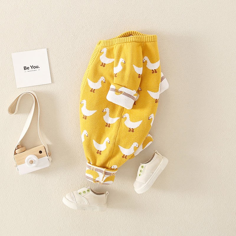  Baby Knitted Goose Yellow Romper - image 2