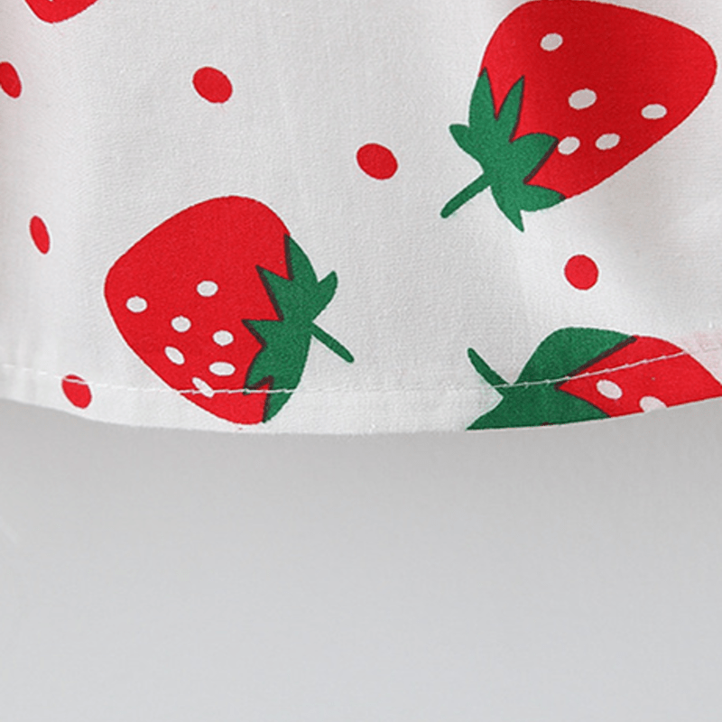 Baby Strawberry Dots Dress with Hat - image 12