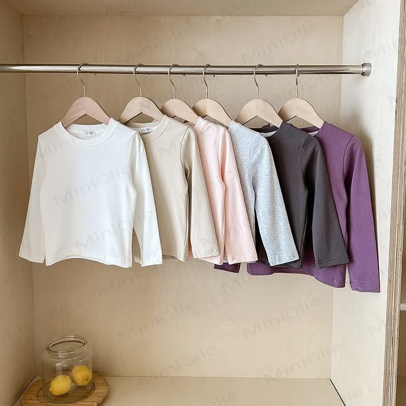 Kid Solid Color Base Layer Soft T-Shirt - image 3