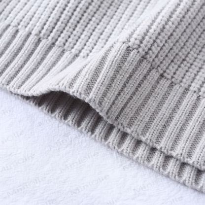 Kid Solid Color Crew Neck Knitted Sweater - image 14