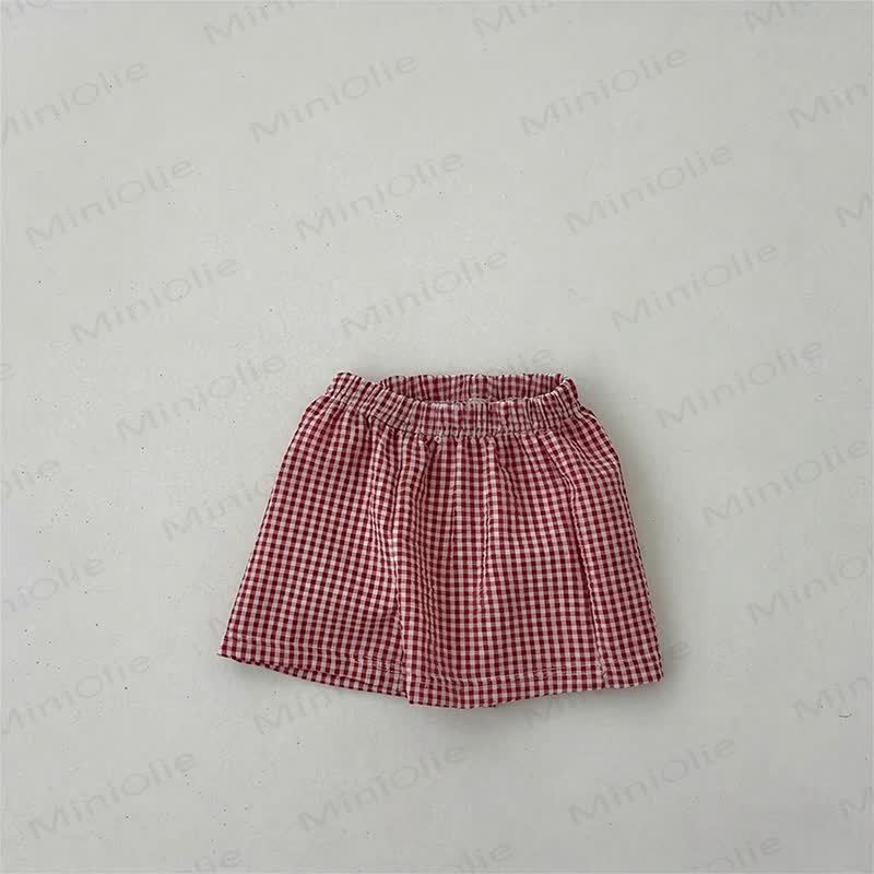 Baby Girls Gingham Shorts - Red - 4-5T - image 4