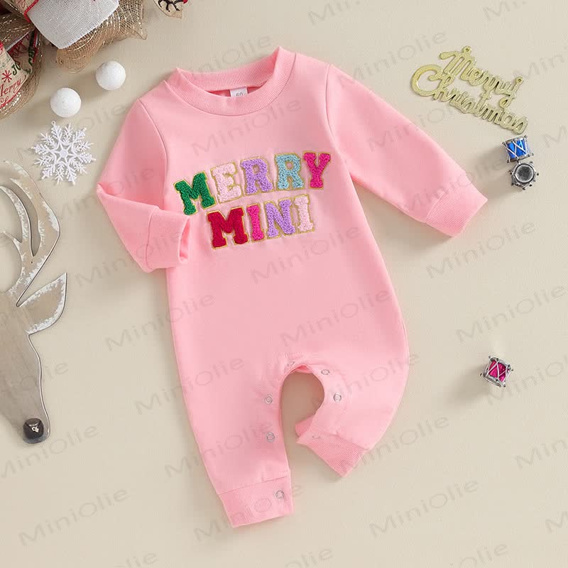 SANTA BABY MERRY MINI Baby Slogan Romper - image 6