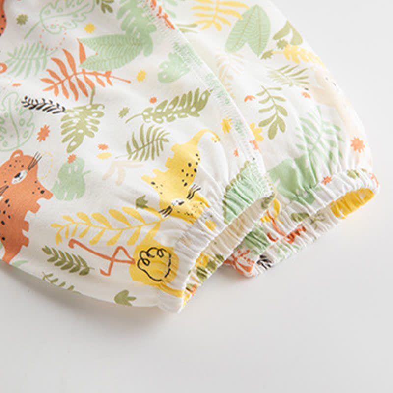 Baby White Cartoon Print Cuffed Pants - image 8