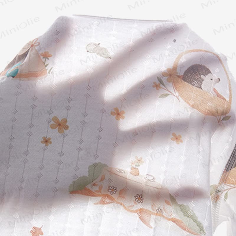 Baby White Modal Animal Print Purelysoft Short Sleeves Romper - image 9