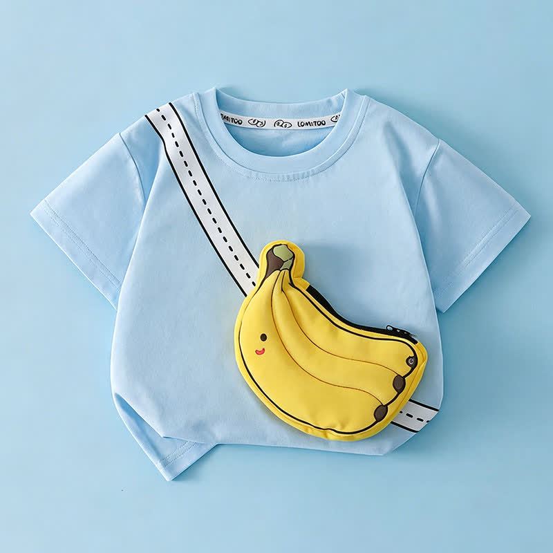 Toddler Smiley Fruit 3D Crossbody Bag T-Shirt - Blue - 8-9T - image 5
