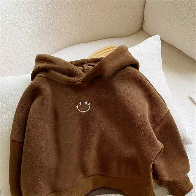 Toddler Smile Fleece Warm Hoodie