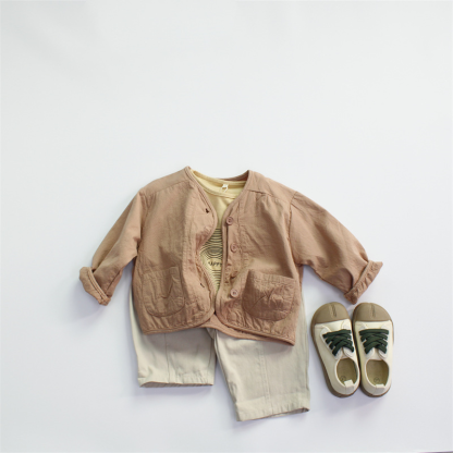 Toddler Embroidered Letters Solid Color Relaxed Pants - image 4
