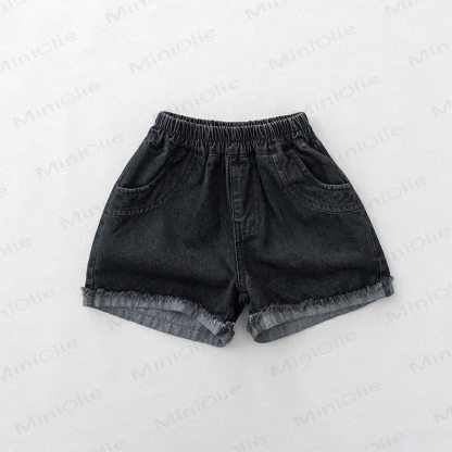 Toddler Washed Cotton Solid Color Shorts - Grey - 6-7T - image 4