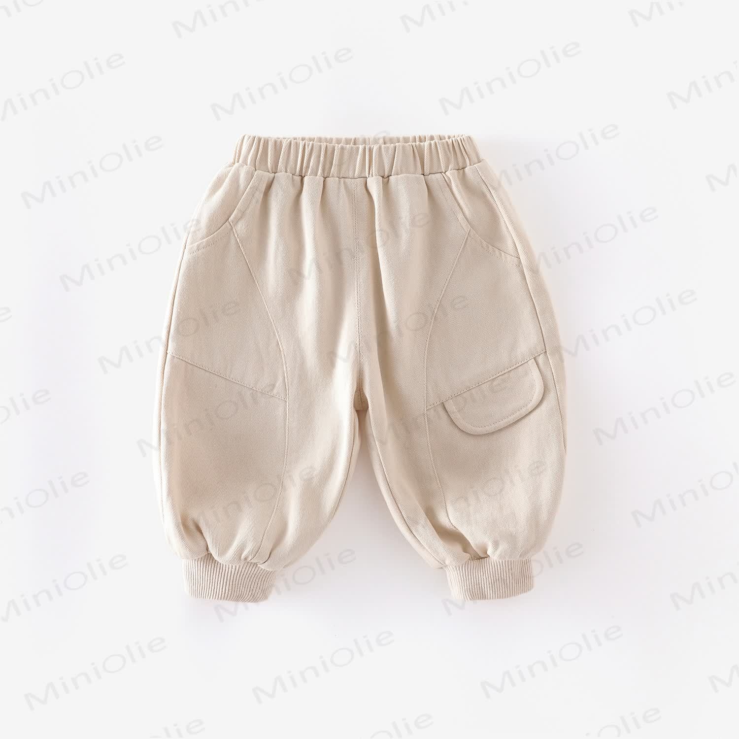 Baby Toddler Boy Solid Color Cargo Pants - Beige - 5-7T - image 2