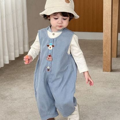 Baby Animal Patch Corduroy Overalls - image 13