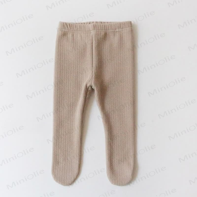 Baby Solid Color Basic Comfort Tights - Apricot - 18-24M - image 7