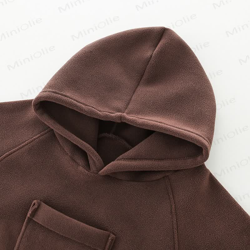 Toddler Kid Solid Color Fleece Lined 2-piece Set - image 6