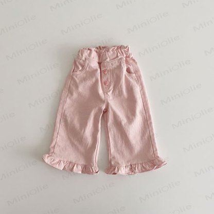 Baby Toddler Girl Heart Solid Color Pants - Pink - 8Y - image 3