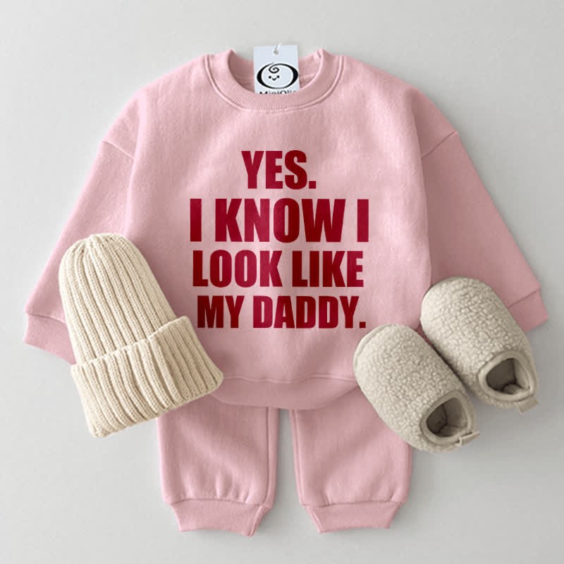 YES I LOOK LIKE MY DADDY Baby 2-Piece Set - Pink - 2-3T - image 3