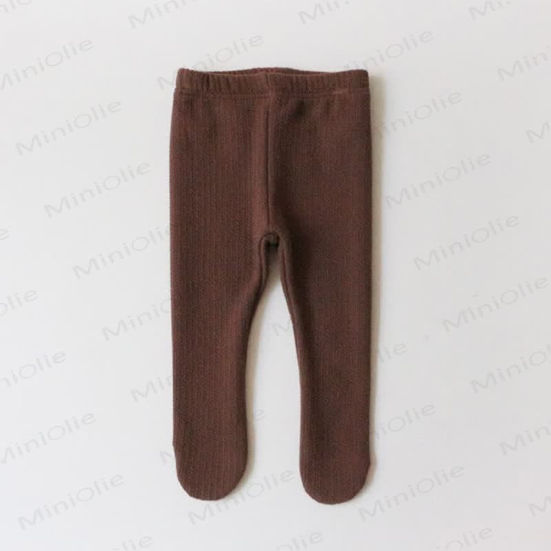 Baby Solid Color Basic Comfort Tights - Brown - 18-24M - image 8