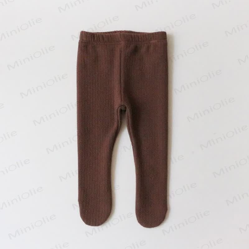 Baby Solid Color Basic Comfort Tights - Brown - 18-24M - image 8