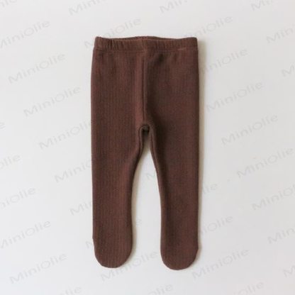 Baby Solid Color Basic Comfort Tights - Brown - 18-24M - image 8
