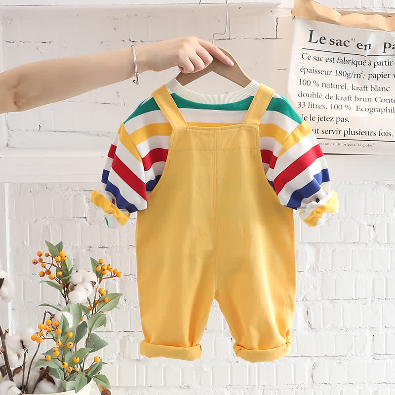 Baby 2-Piece Colorful Bear Lovely Overalls Set - image 6