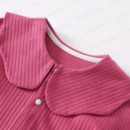 Baby Solid Color Shawl Cardigan T-shirt - image 6
