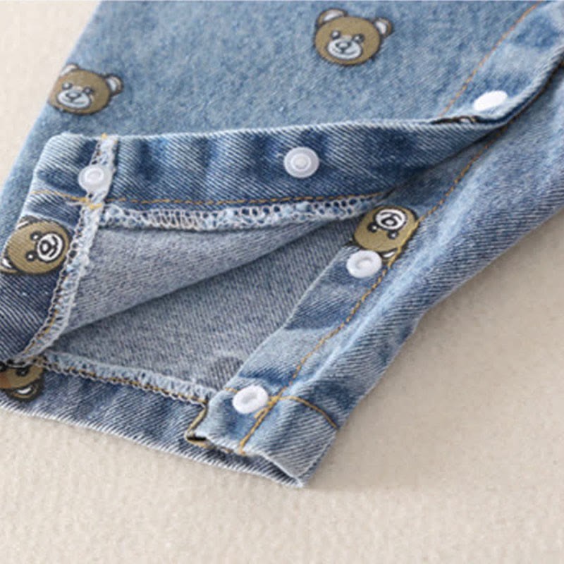 Baby Bear Polo Denim Romper - image 7