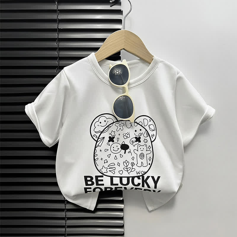 Toddler Cartoon Print Boxy T-Shirt - White Bear Head - 4-5T - image 10