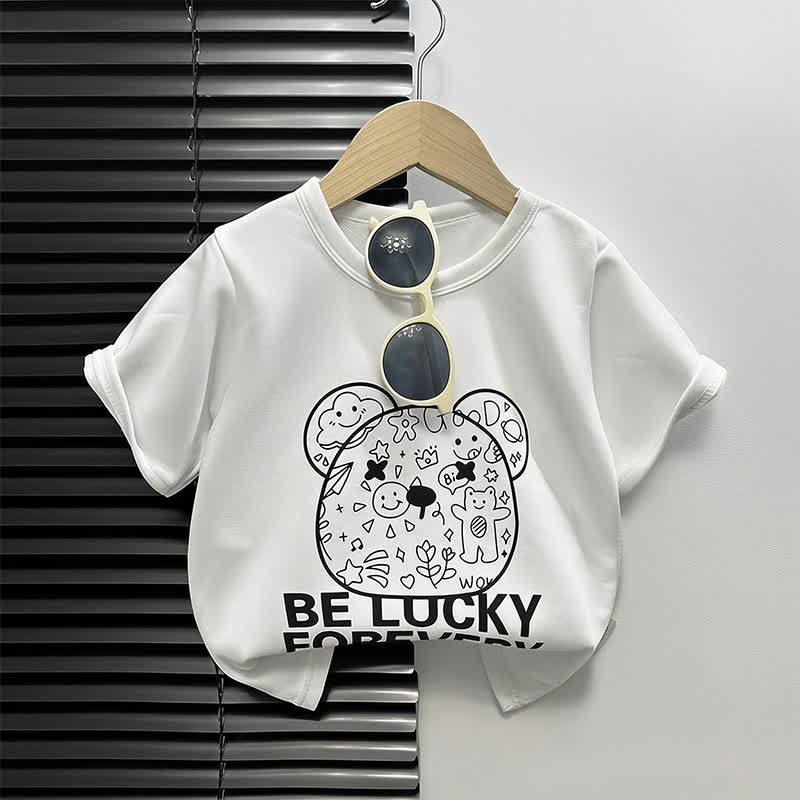 Toddler Cartoon Print Boxy T-Shirt - White Bear Head - 4-5T - image 10