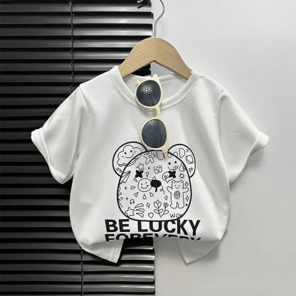 Toddler Cartoon Print Boxy T-Shirt - White Bear Head - 4-5T - image 10