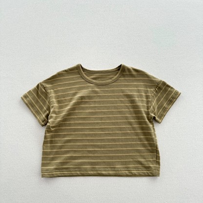 Toddler Stripe Casual T-Shirt - Green - 8Y - image 11