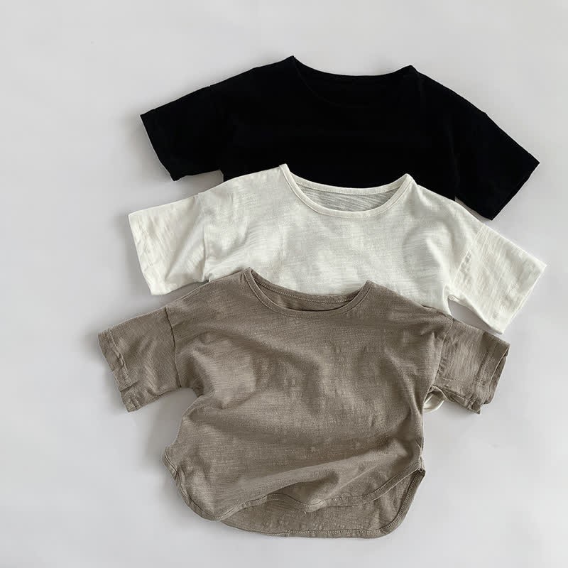 Toddler Boy Solid Color Cozy T-Shirt - image 8