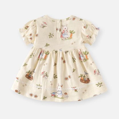 Baby Toddler Girls Bunny/Dot Print Summer Dress - image 4