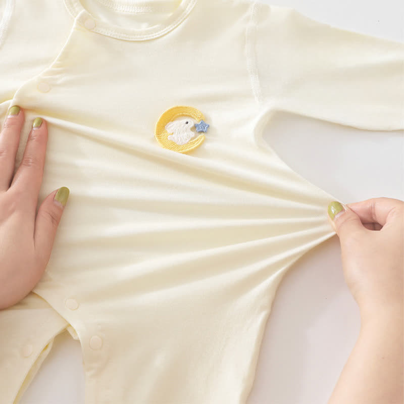Baby Animal/Flower Solid Color Romper - image 8