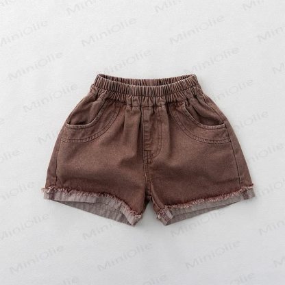 Toddler Washed Cotton Solid Color Shorts - Pink - 6-7T - image 3