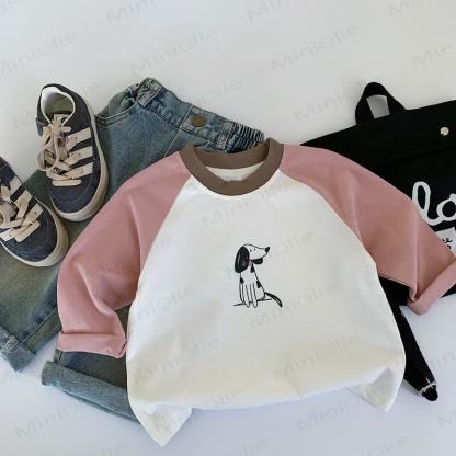 Kid Dalmatian Dog Raglan T-Shirt - Pink - 8Y - image 9