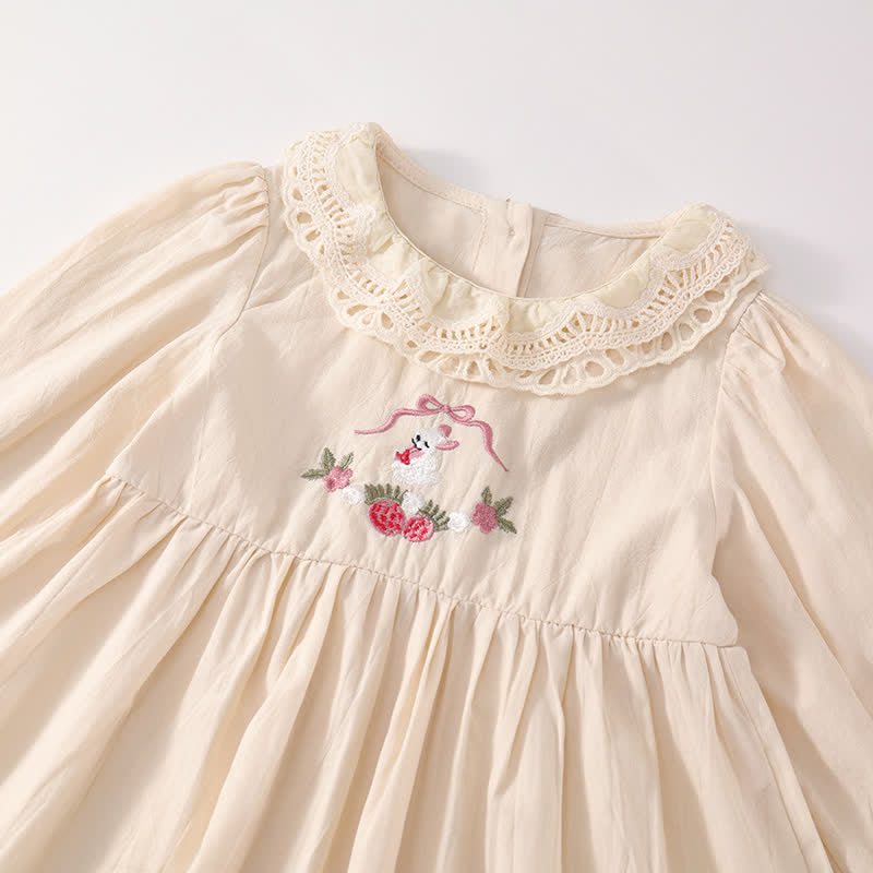 Toddler Strawberry Bow Bunny Sweet Dress - image 14