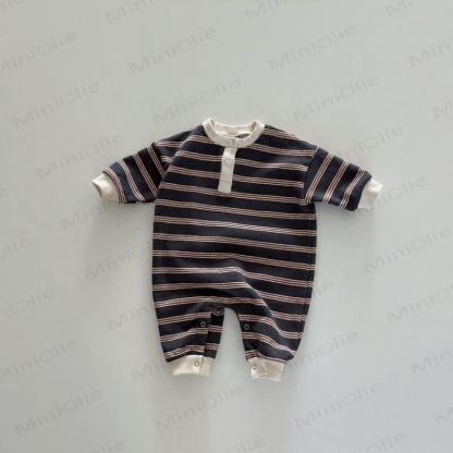 Baby Stripe Henley Romper - image 7