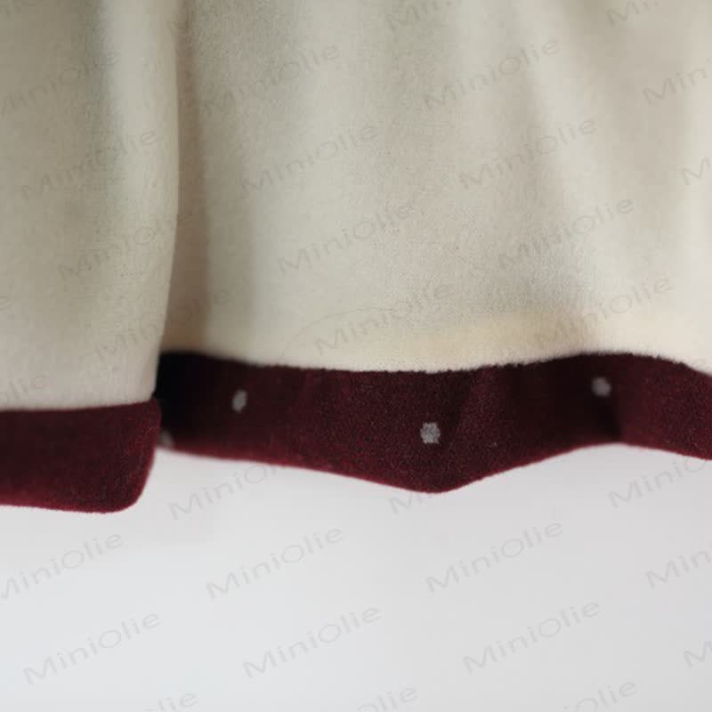 Baby Girl Bow Dot Lace Fleece Lined Dress - image 9