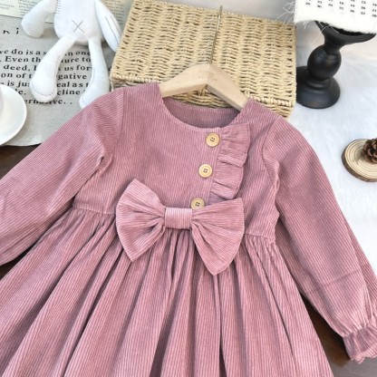 Toddler Corduroy Bow Dress - image 9