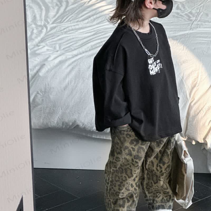 Kid Boy Leopard Print Jeans Pants - image 5