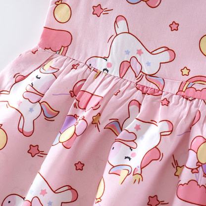 Toddler Girls Animal Rainbow Bow Sleeveless Dress - image 12