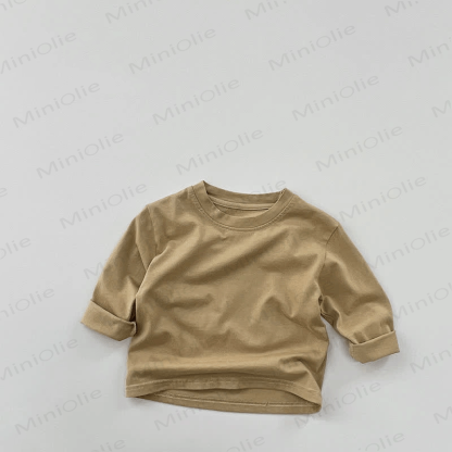 Toddler Retro Solid Color Casual T-Shirt - Dark Yellow - 7-9T - image 6