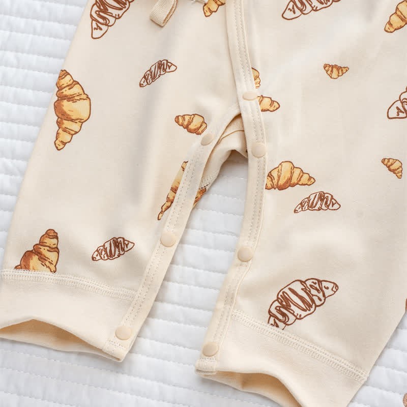 Baby Croissant Kimono Apricot Romper - image 7