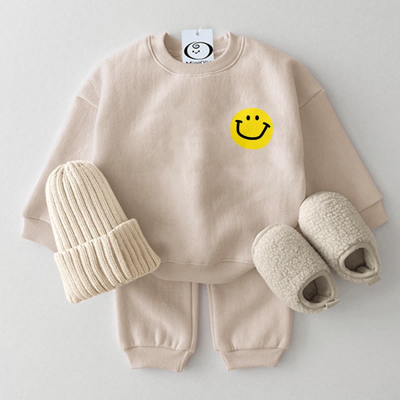 Baby Simple Smile Sweatsuit Set - Beige - 2-3T - image 8