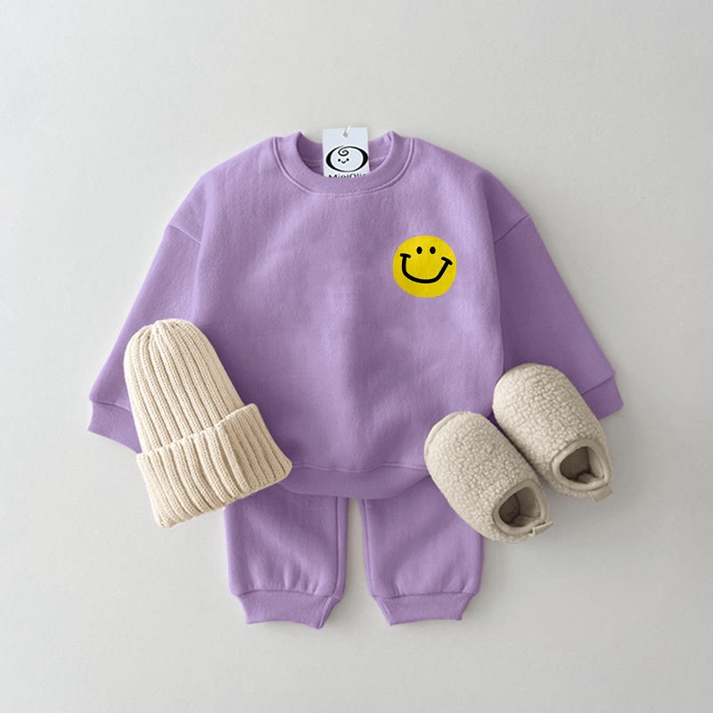 Baby Simple Smile Sweatsuit Set - Purple - 2-3T - image 10